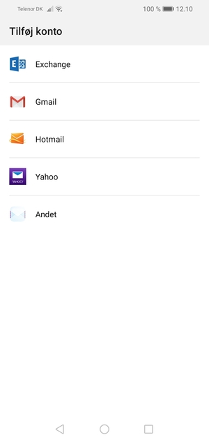 Vælg Gmail