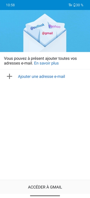 Sélectionnez Ajouter une adresse e-mail