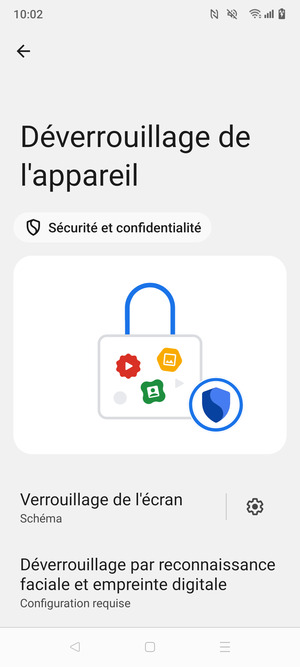 Votre téléphone est maintenant sécurisé par un écran de verrouillage