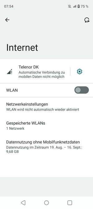 Schalten Sie WLAN ein